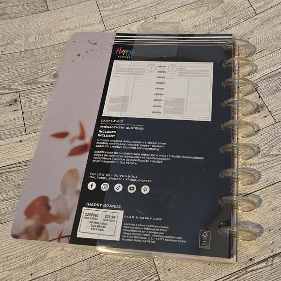 The Happy Planner Undated Classic Daily Layout Dried Florals 4 Months - Picture 4 of 5